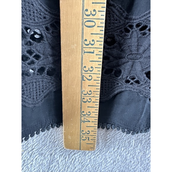 Gretchen Scott Dress Womens XS Black Beach Cover Up Lace Swim 3/4 Sleeve - Picture 5 of 6